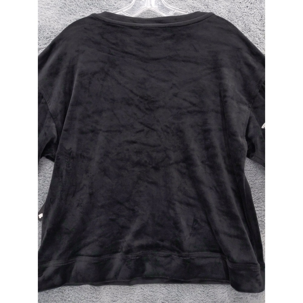 Nannette Lepore Black Velour Star Print‎ Long Sleeve Pullover Top Sz S - Picture 5 of 9